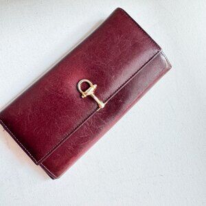 Tilley Chestnut Brown Horse bit detail long wallet